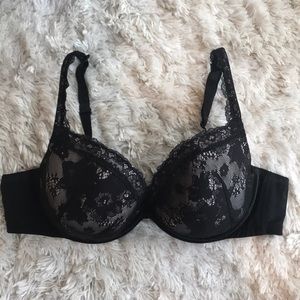 Lane Bryant / cacique black lace bra